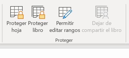 proteger hoja en excel