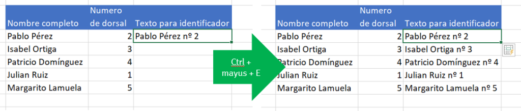 El relleno rápido para combinar