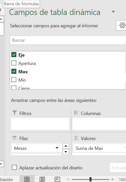 configuración tabla dinámica 1